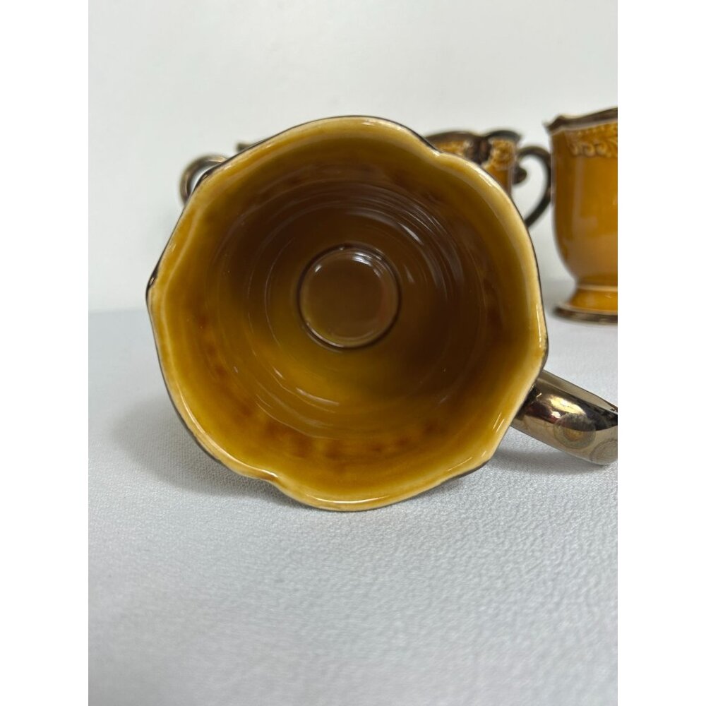 Set of 4 Certified International Karidesign Regency Gold Handled Mugs - Picture 5 of 8